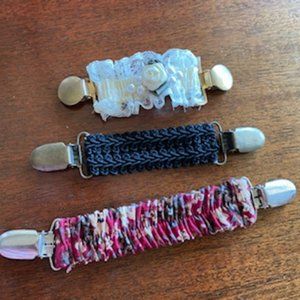 Vintage * 3 different CLOTHES garters * to pull oversized tops & dresses tight